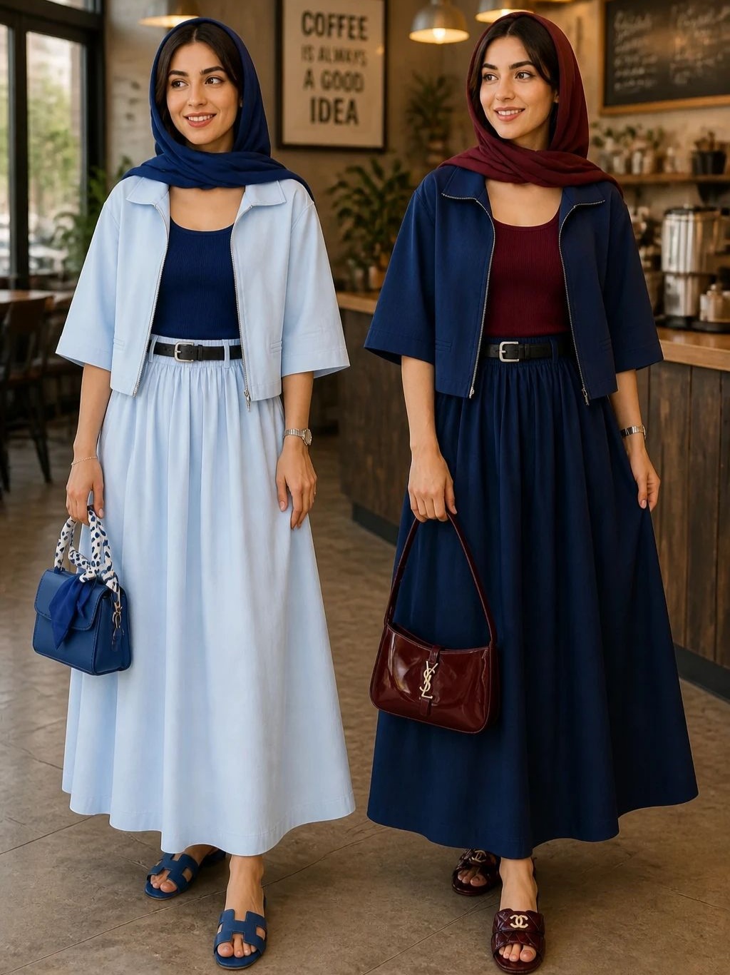ست کت دامن لینن مدل حنا کد SKU1800164SE